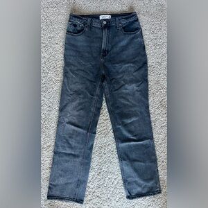 Abercrombie & Fitch Gray Ultra High Rise Ankle Straight Jeans